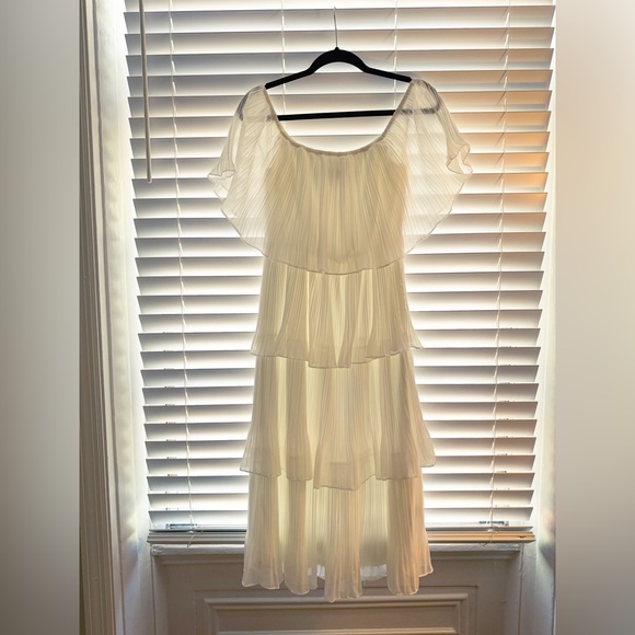 Lulu’s Gala Ready White Off-the-Shoulder Ruffle Midi Dress - Picture 5 of 6